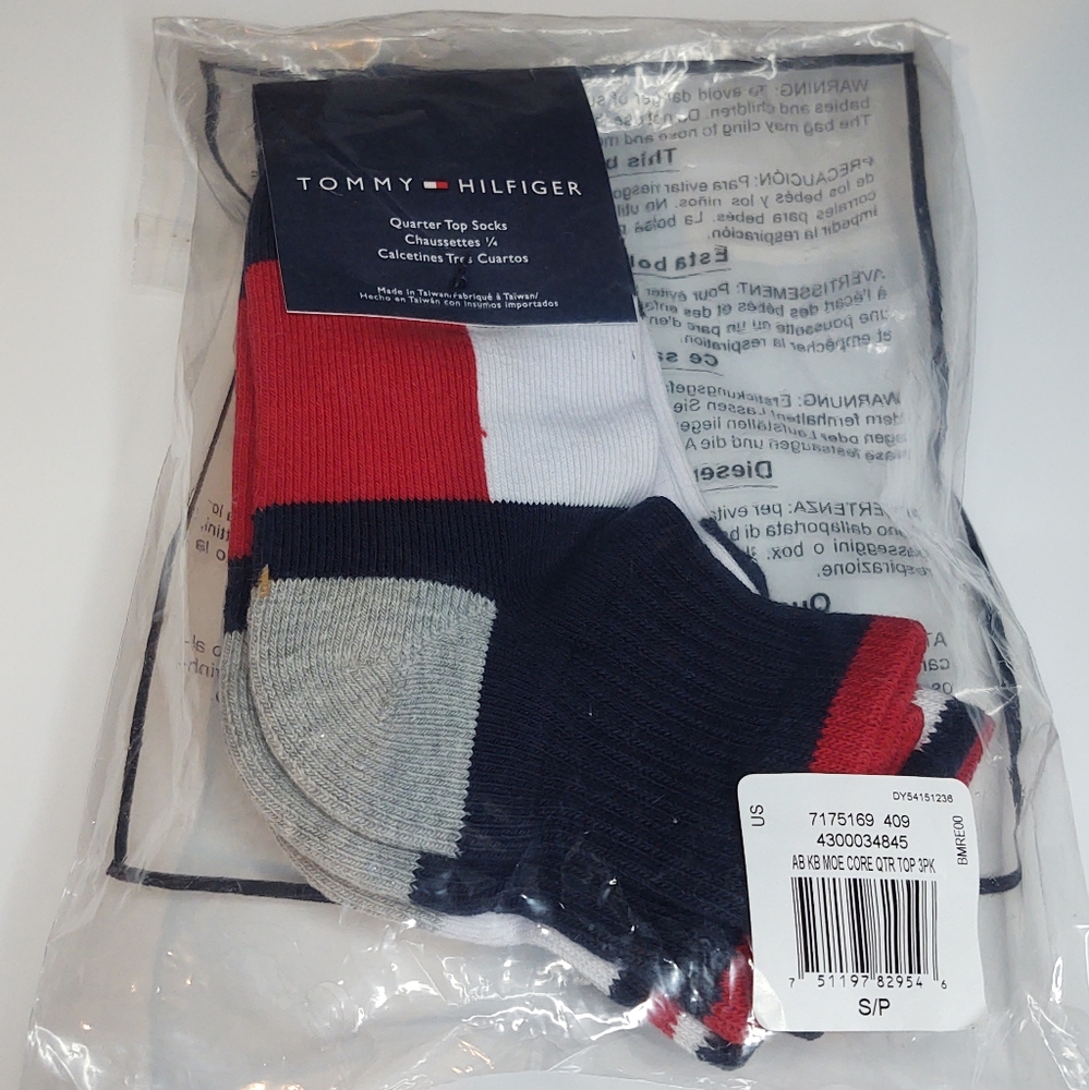 Tommy Hilfiger Kids’ Quarter Top Sock 3-Pack